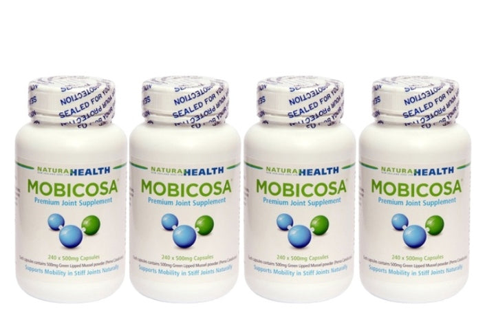 ☆SPECIAL☆ FOUR PACK Mobicosa® Premium Joint Supplement 240 x 500mg Capsules (Exp: 07/26)