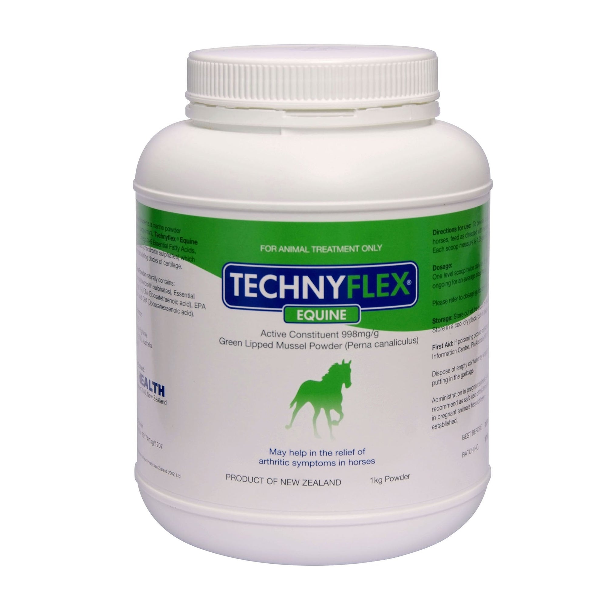 Super SINGLE Technyflex® Equine 1kg powder tub (Exp: 03/26 or 05/26)